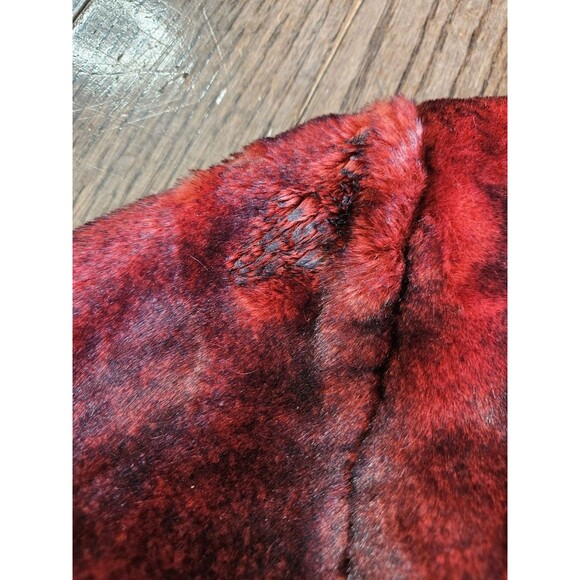 1 Madison Women's Faux Fur Coat Size Large Red Jacket - Picture 9 of 12